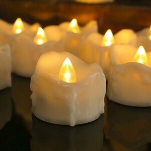 Set of 6 Battery operated flameless candles w/timer